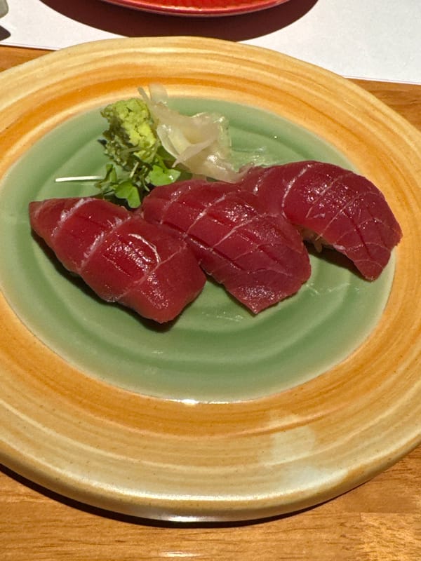 Tuna sashimi served at Yuexiu District restaurant