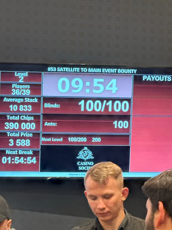 RU Poker Festival tournament underway in Estosadok casino