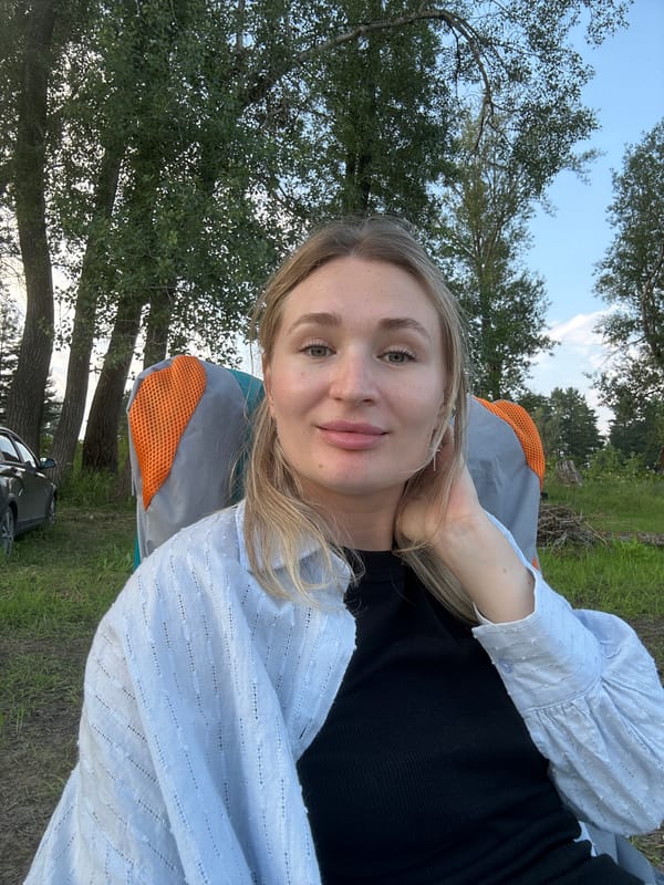 Riverside camping in rural Russia on a sunny afternoon