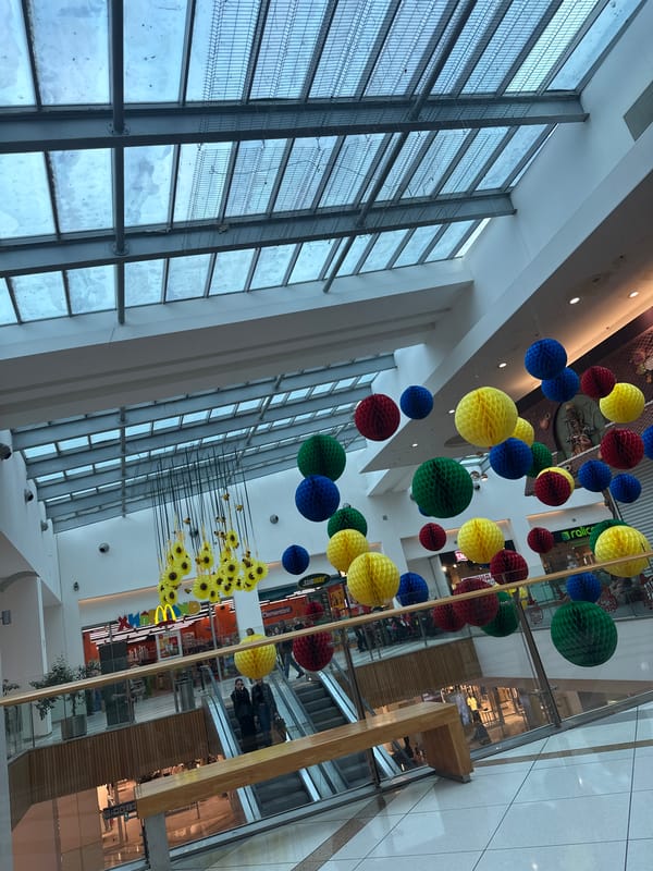 Shopping mall interior captured in Varna Bulgaria