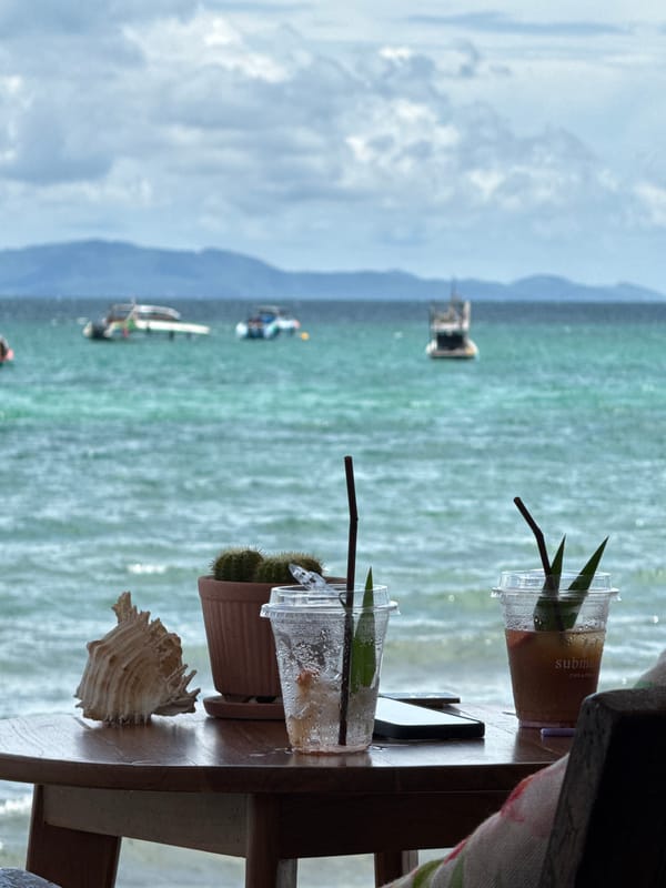 Morning dining scene at seaside restaurant in Pattaya