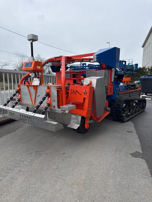 Heavy machinery operates near building in Logatec Slovenia
