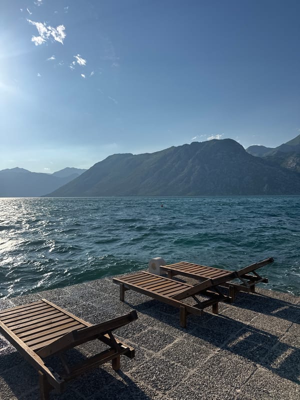 Peaceful afternoon scene captured along Dobrota Montenegro waterfront