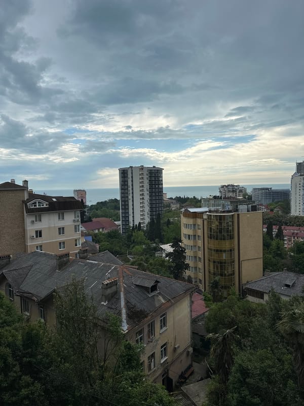 Overcast afternoon captured in multiple Sochi city views