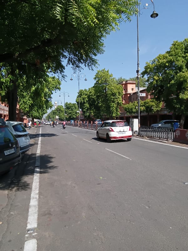 Morning street scenes and landmarks documented across Jaipur's Pink City