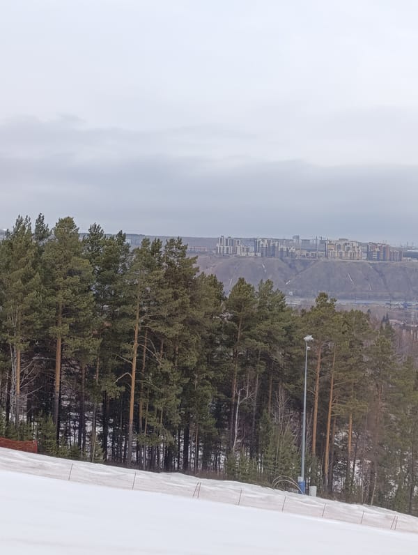 Ski resort activities documented in Krasnoyarsk, Russia