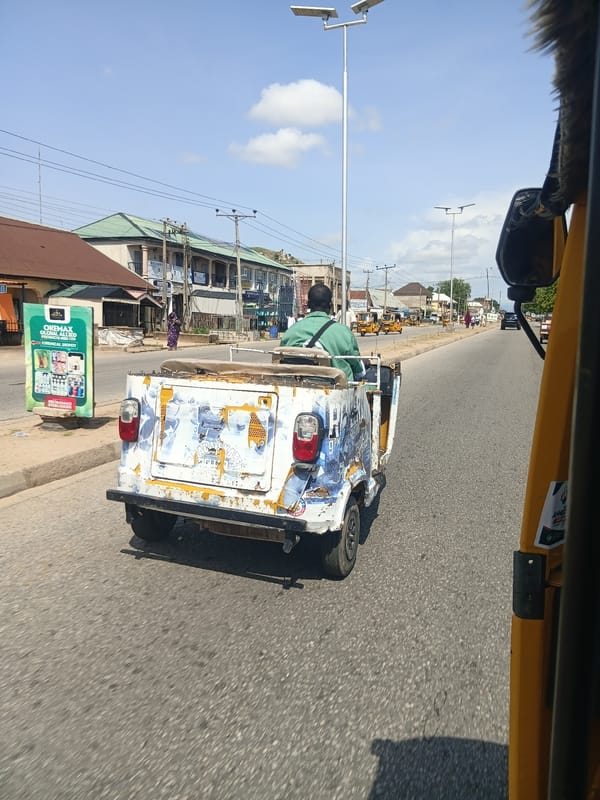 Rickshaw journey through Jalingo streets captured in 16 scenes