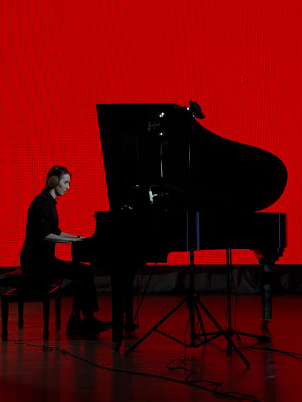 Musician records piano session in Kurchatov studio