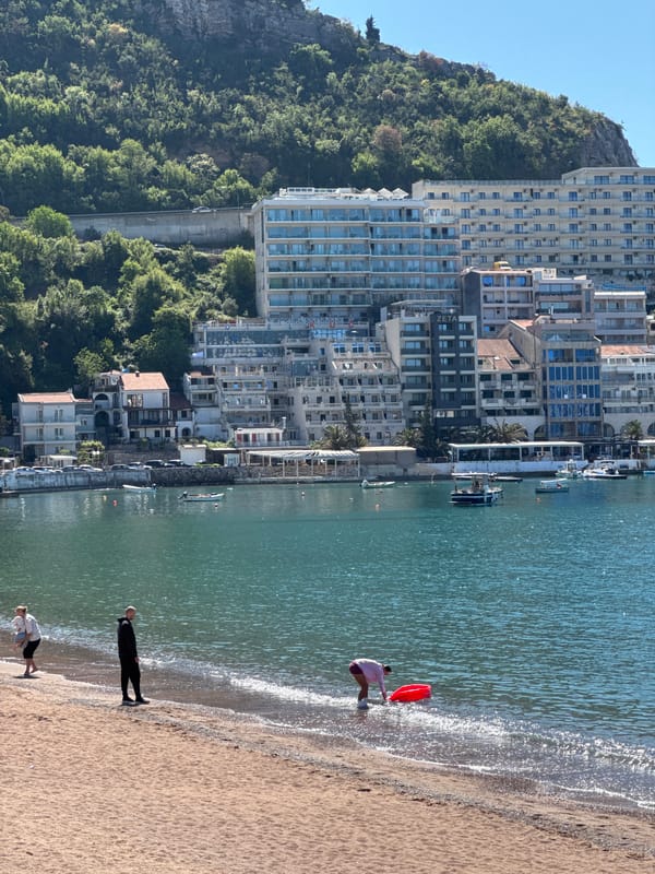 Morning beach life documented along Montenegro's Rafailovići coast