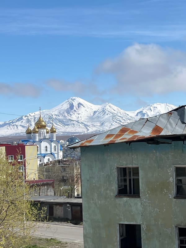 Orthodox church amid urban decay captured in Kamchatka