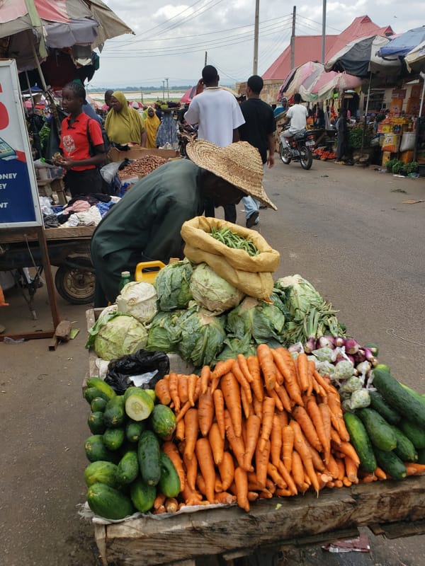 Daily life unfolds at bustling Lokoja market Tuesday morning