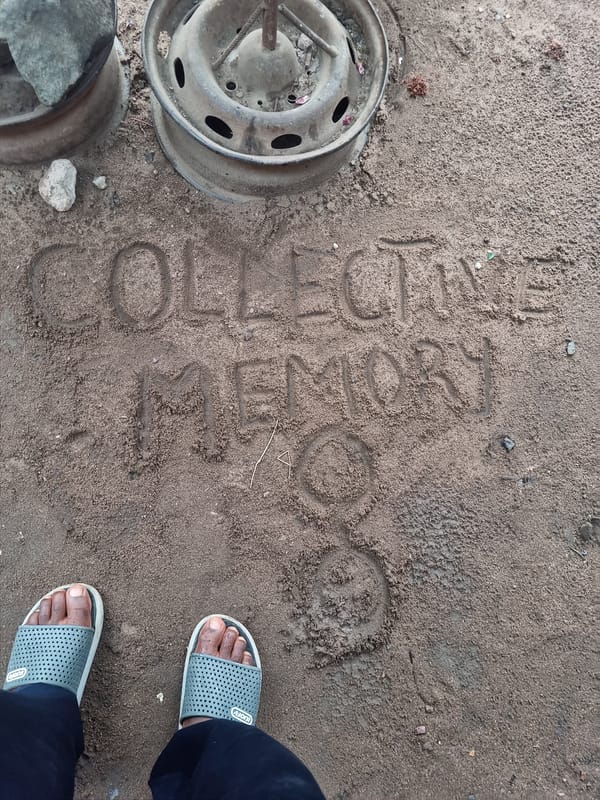 Person documents college memories in Fegge market area