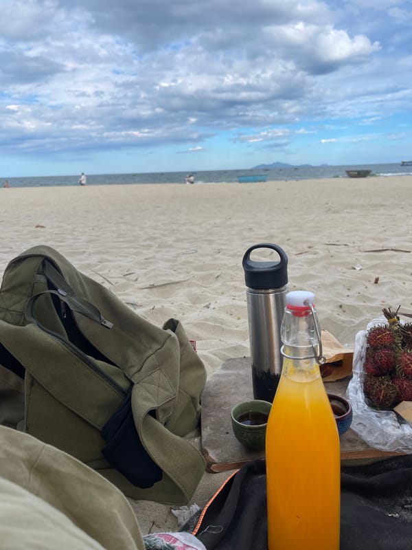 Beach picnic day on the Đà Nẵng coastline