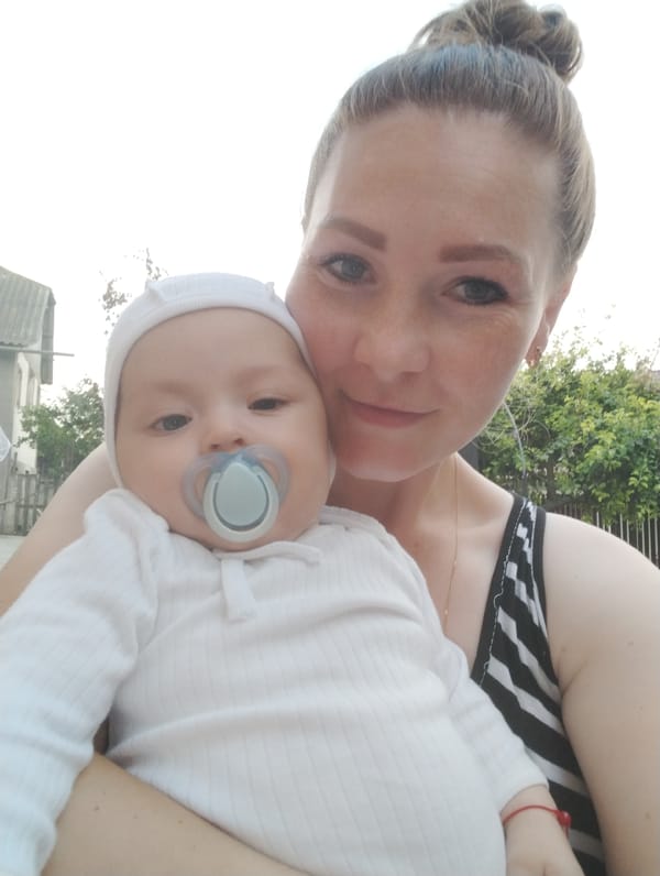 Quiet moment with a baby in Fălești, Moldova