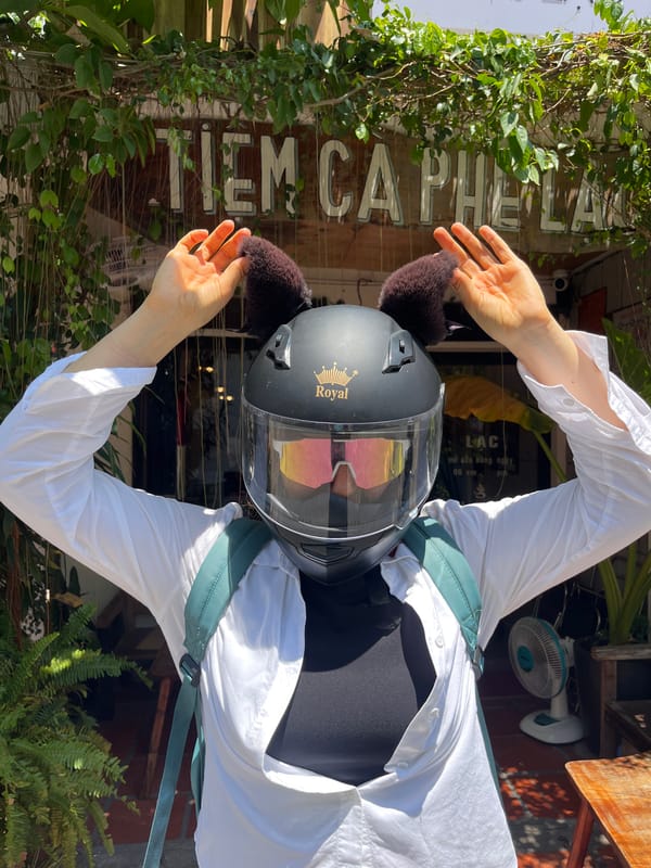 Morning coffee stop at Tiệm Cà Phê Lạc in Phan Thiet