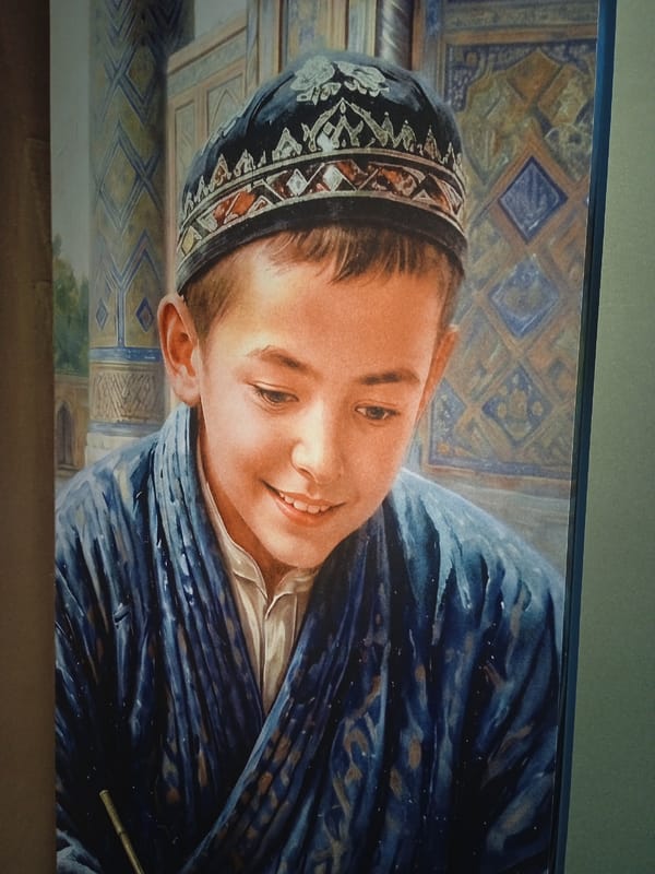 Traditional paintings, public monuments, and a takeout meal