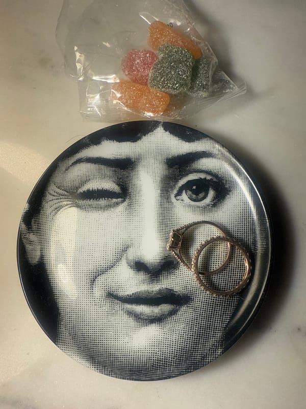 Candy arrangement photographed on marble surface in Portugal