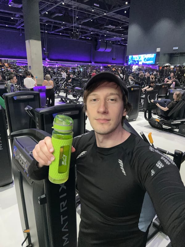 Person holds genetics bottle at Murino fitness center