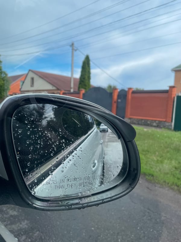 Rainy driving conditions documented in Poltava, Ukraine
