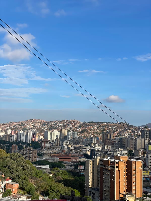 Aerial view captures dense urban landscape of Caracas
