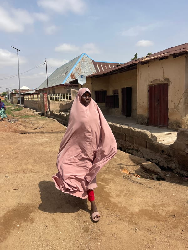 Two people spotted on dirt road in Unguwar Gabas