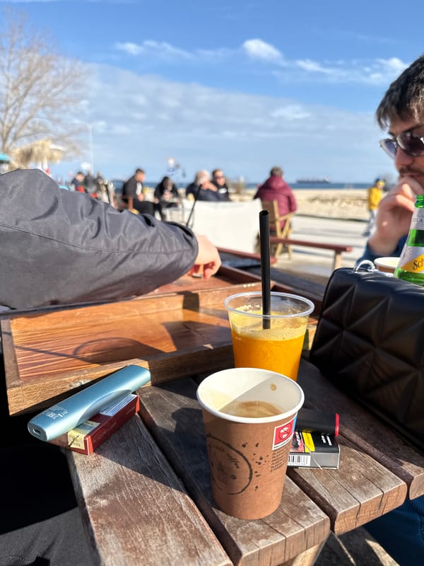 Leisurely afternoon coffee outing along Varna's Black Sea coastline