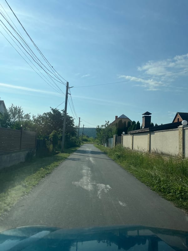 Rural Ukrainian village life documented through morning scenes
