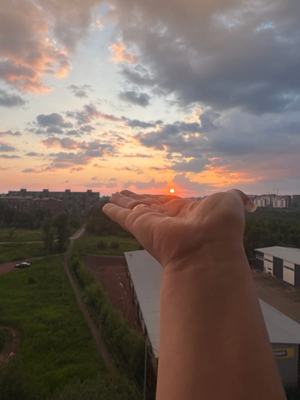 Sunset over Bratsk, Russia, clouds and all