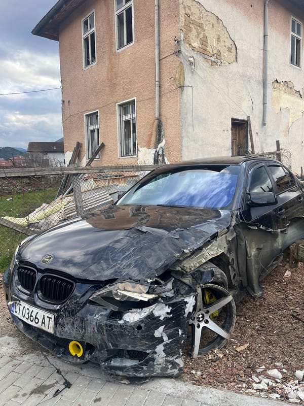 Serious car accident involving BMW in Kornitsa, Bulgaria