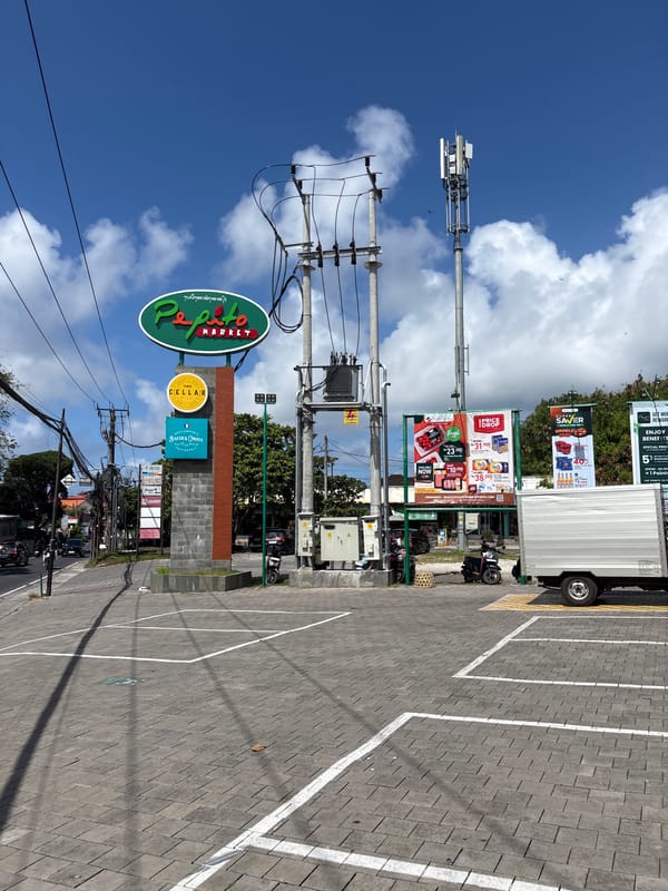 Early morning street scenes captured in Kuta Selatan, Indonesia