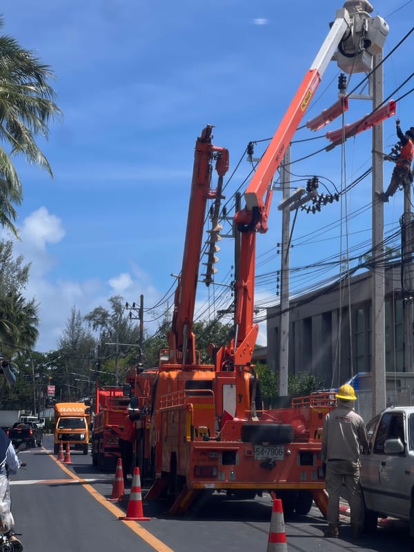 Utility work, street scenes, and casual indoor moments