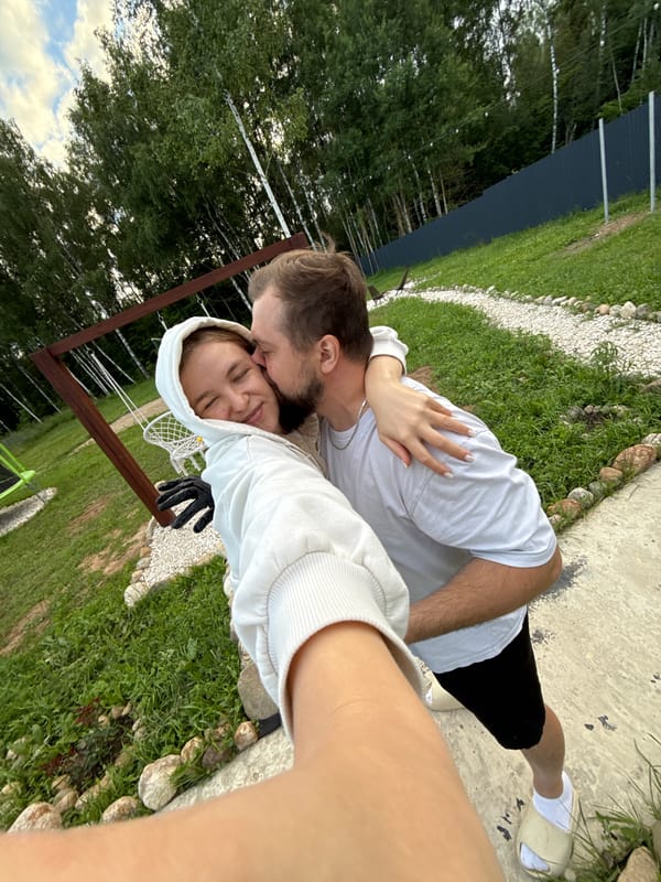 Lazy summer afternoon at a Russian dacha with food and a hot tub