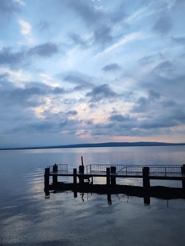 Afternoon lakeside scenes documented at Kama Reservoir in Chaikovsky