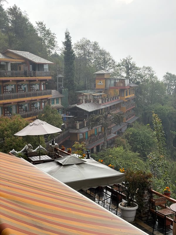 Hillside resort complex documented in Shankharapur, Nepal