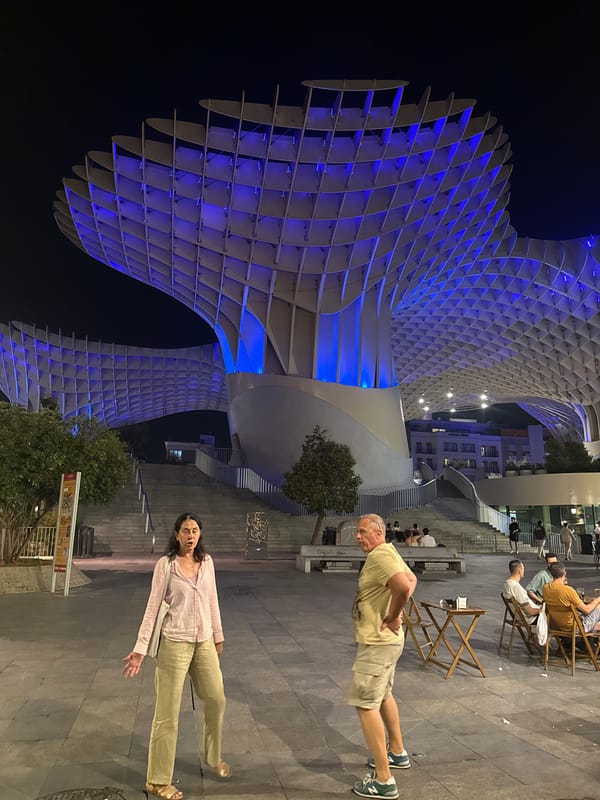 A Seville evening: Las Setas, shutter murals, food, and live music