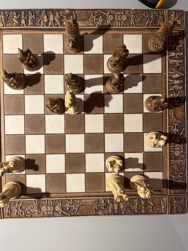 Ornate medieval chess game documented in Minsk with carved pieces