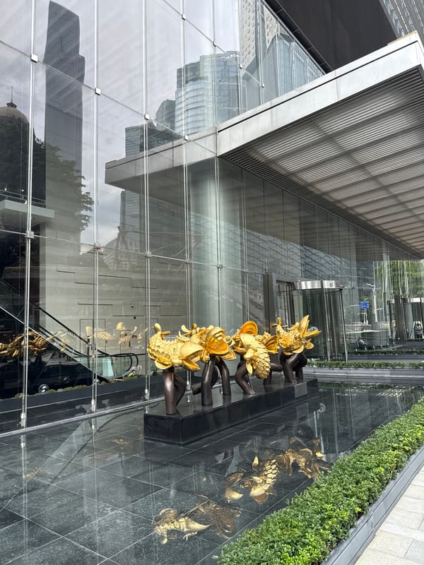 Early morning walk through Tianhe District's modern cityscape