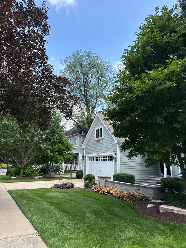 Residential streets and homes in Naperville, Illinois