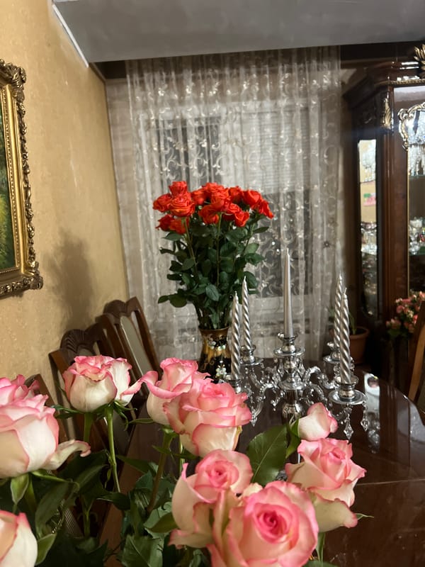 Birthday celebration captured with flowers and treats in Yerevan