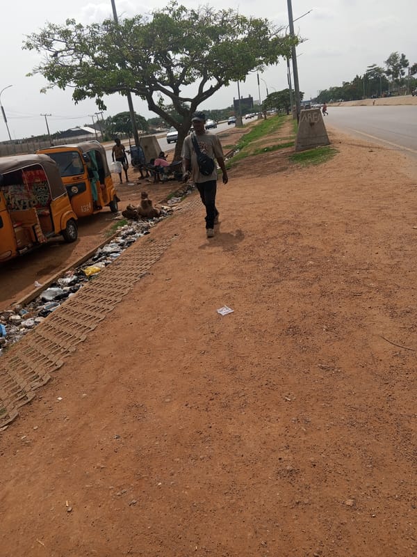 Routine street activity documented in Abuja, Nigeria Thursday afternoon