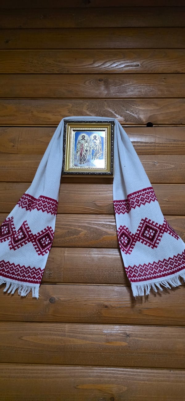 Traditional Ukrainian artifacts documented in Polianytsia under cloudy moonlight