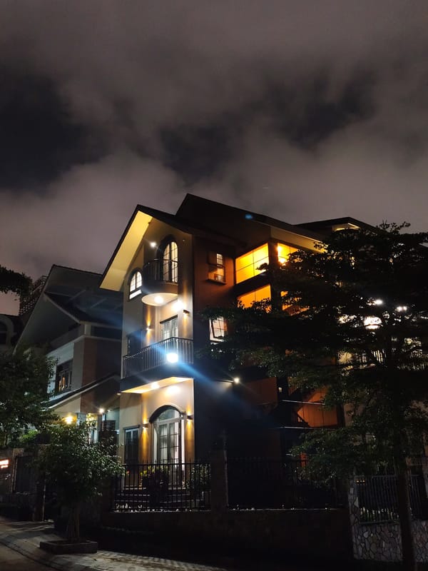 Nighttime residential scenes documented in Da Lat, Vietnam