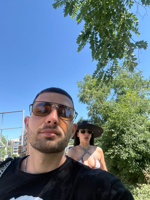 Sunny morning selfies and street scenes in Nesebar, Bulgaria
