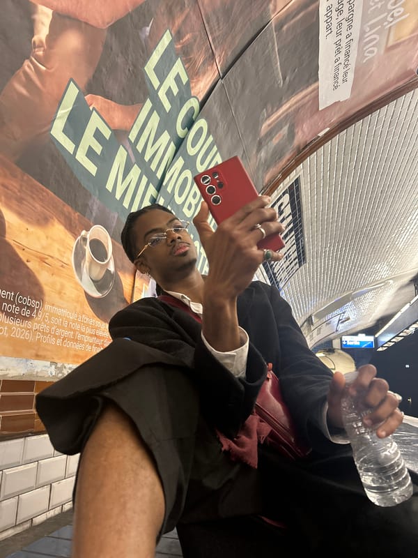 Early morning commuters gather in Paris Metro station