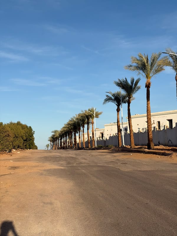 Desert road observed in Sharm El Sheikh residential area