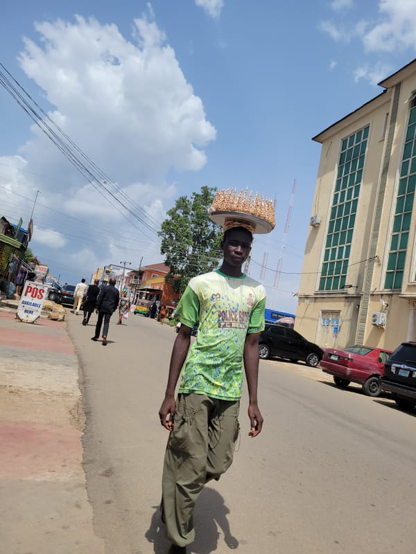 Daily street life in Jos Nigeria market district