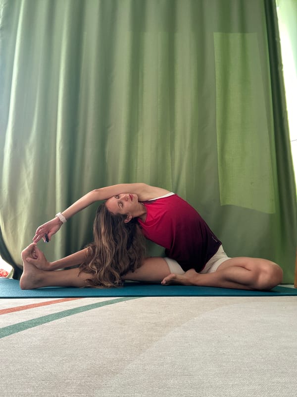 Morning yoga session in a Fethiye room, multiple poses