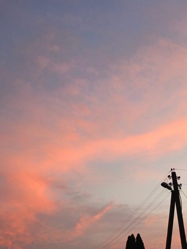 Summer solstice evening in a small Belarusian town