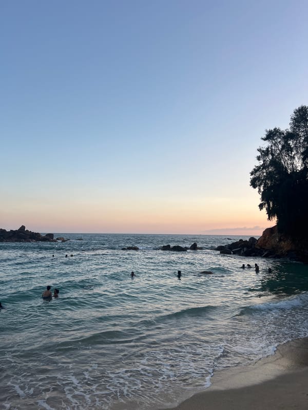 Golden hour coastal scenes captured along Sri Lankan shoreline