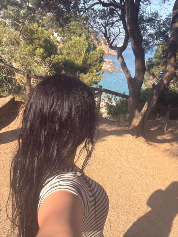 Afternoon stop at a coastal overlook in Blanes, Spain